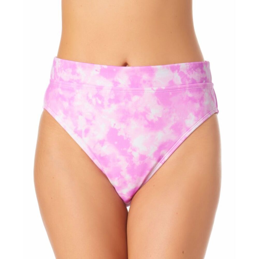 California Waves Juniors' Printed High-Waist Bikini Bottoms